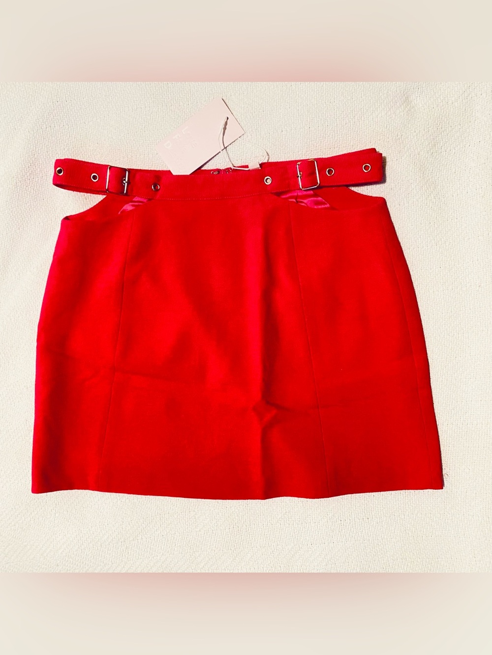LF Belted Pink Skirt With Adjustable Side Straps